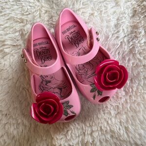 Mini Melissa Kids Pink Rose Dress Shoes